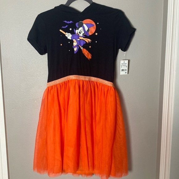 Disney Minnie Mouse Black & Orange Halloween Dress size - Picture 7 of 9